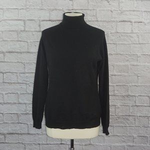 Black Cashmere Turtleneck Sweater XL